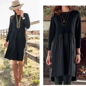 Sundance Jillian Black Merino Wool Silk Sweater Long Sleeve Dress size Medium